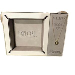 Rae Dunn Explore Necklace and Holder Set